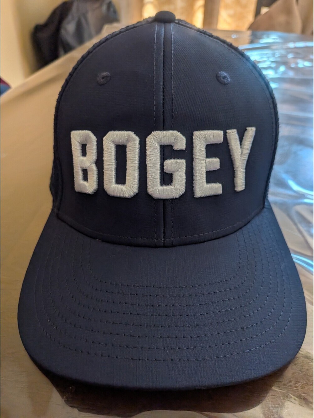 American Needle BOGEY Strapback Hat Cap Golf Blue Perforated Adjustable